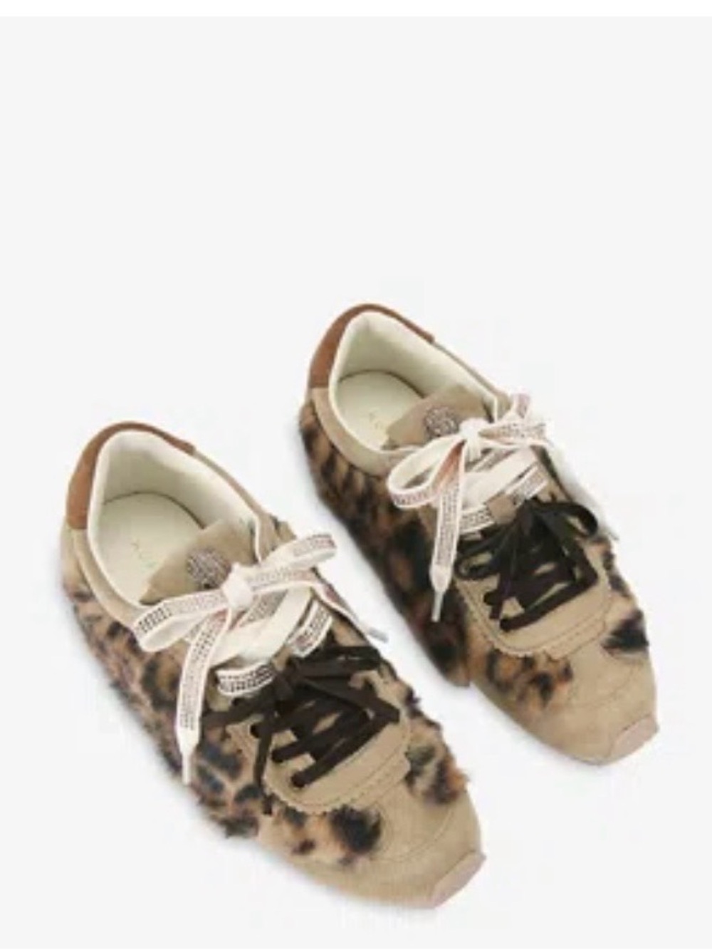Kurt Geiger Leopard Faux-Fur Sneakers - Beige Brown